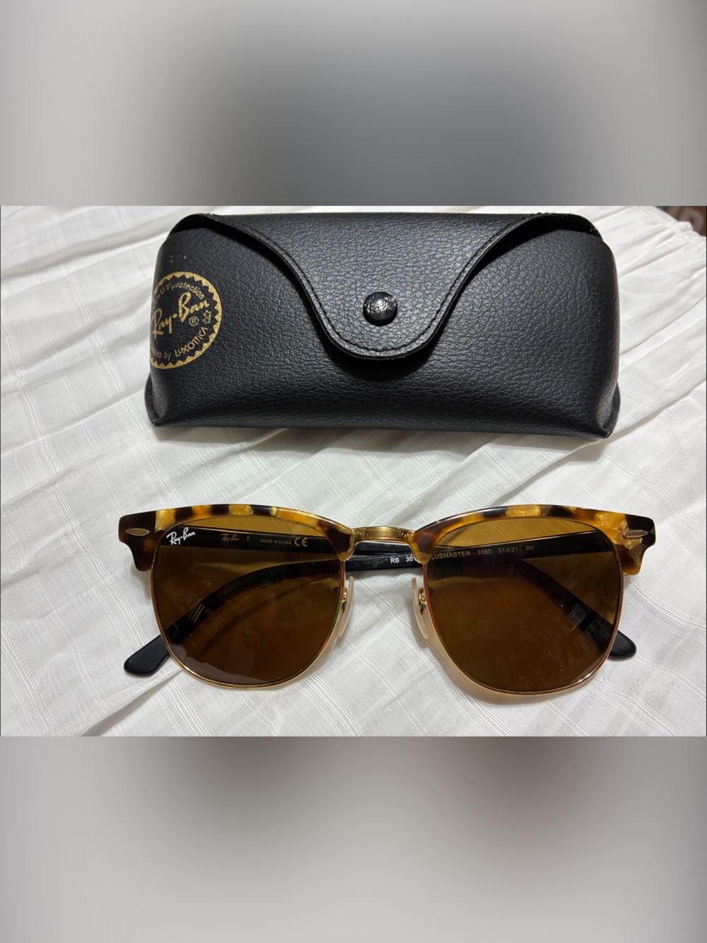 Ray-Ban Tortoiseshell Sunglasses with Brown Lenses